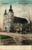 1914 Nagybánya, Baia Mare; Római katolikus templom. Krizsanovszky Lőrinc kiadása / Catholic church (fl)