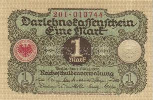 Német Birodalom / Weimari Köztársaság 1920. 1M (4x) egymás utáni sorszámokkal T:I