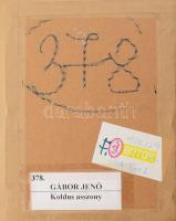 Gábor Jenő (1893-1968): Koldus asszony, 1945. Akvarell, papír, jelezve jobbra lent. Aukcionálva: BÁV...