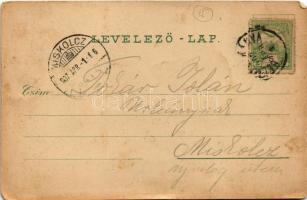 1907 Selmecbánya, Schemnitz, Banská Stiavnica; Klingertárói tó, csónakázók. Makónyi Pál kiadása / la...