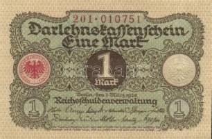 Német Birodalom / Weimari Köztársaság 1920. 1M (5x) egymás utáni sorszámokkal T:I