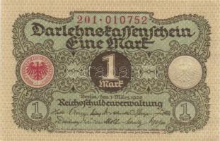 Német Birodalom / Weimari Köztársaság 1920. 1M (5x) egymás utáni sorszámokkal T:I