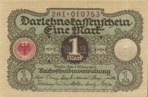 Német Birodalom / Weimari Köztársaság 1920. 1M (5x) egymás utáni sorszámokkal T:I