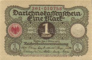 Német Birodalom / Weimari Köztársaság 1920. 1M (3x) kis ugrású sorszámokkal T:I