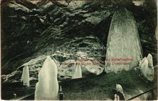 Dobsina, Dobschau; Nagyterem a dobsinai jégbarlangban, belső. Fejér Endre kiadása / Grosser Saal in der Eishöhle zu Dobschauer / ice cave, interior (EK)