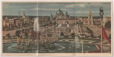 MOSZKVA - 2 db MODERN kihajtható panorámalap (nem képeslap hátoldalú) / MOSCOW - 2 modern folding no...