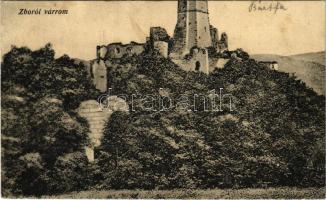 1915 Zboró, Zborov; várrom, II. Rákóczi Ferenc egykori lakóhelye. Salgó Mór kiadása / Zborovsky hrad / castle ruins (fl)