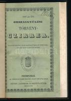 1847/8-ik évi országgyülési törvényczikkek Pozsonyban, 1848. Országgyűlési Iratok Kiadó-hivatalában. - Pesten, Landerer és Heckenastnál. 94 [2] p. Kiadói papírborítóban. MOdern műbőr védőkkötésben. A reformkor legjelentősebb áprilisi törvényei: A független magyar ministériumról a közteherviselésről, az ősiség eltörléséről, stb.