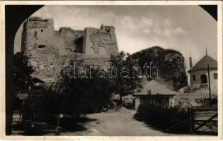 1938 Léva, Levice; Léva ősi vára a csehek kivonulása után &quot;Magyarok! Látogassátok meg felszabadult testvéreiteket!&quot; / castle after the withdrawal of the Czechs + &quot;1938 Léva visszatért&quot; So. Stpl. (EB)