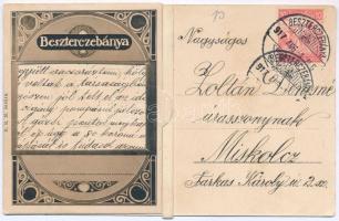 1917 Besztercebánya, Banská Bystrica; IV. Béla király tér, szálloda, piac, üzletek. Machold F. kiadá...