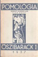 Őszibarack I. A fajtákat leírta Horn János. A gyümölcsképeket természet után festette Kochné Klopfer Erzsébet. Bevezetéssel ellátta Rapaics Raymund. 40 művészi műnyomattal. (Budapest, 1937.) Növényvédelem és Kertészet (Stephaneum Nyomda Rt.) 24 p. + 45 melléklet (színes táblák). Egyetlen kiadás. A gyümölcstermesztők számára készült pomológiai szakmunka az őszibarackfajták 40 típusát ismerteti. A sorozat tervbe vette az őszibarackfajtákat ismertető második szakmunkát is, ez azonban tudomásunk szerint nem jelent meg. Az ismeretterjesztő füzetet 45, magában álló, színes tábla kíséri, ebből 35 tábla a füzetben ismertetett nemesítéseket ábrázolja. Példányunk címlapja sérült. (Pomológia sorozat, 1. kötet.) BOEH VII: 4732. Különálló mellékletekkel, illusztrált kiadói félvászon mappában. Jó példány.