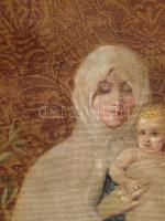 Mária a kisdeddel - Versailles stílusú tapestry / faliszőnyeg. Francia, cca 19. sz közepe - második ...