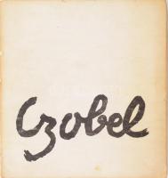 Czóbel Béla festőművész kiállítása. A művész, Czóbel Béla (1883-1976) által DEDIKÁLT példány! Akvarell, grafika, és újabb képek. Bp., 1958, Nemzeti Szalon. Fekete-fehér fotókkal illusztrált. Kiadói papírkötés, hiányzó címlappal, szakadt, kissé foltos borítóval, az első lapon és az elülső borító belsején ragasztásnyomokkal.