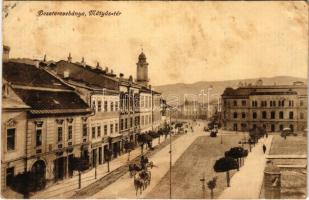 1917 Besztercebánya, Banská Bystrica; Mátyás tér, üzletek. Havelka József kiadása / square, shops (fl)