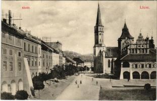 1913 Lőcse, Levoca; Körtér, városháza, templom / square, town hall, church (EK)