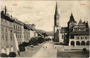 1913 Lőcse, Levoca; Körtér, városháza, templom / square, town hall, church (EK)