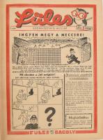 1949-1950 Füles szórakoztató hetilap első két évfolyamának egybekötött számai: I. évf. 1-11. sz. + II. évf. 1-24. sz. Félvászon-kötésben, helyenként kissé sérült lapokkal.