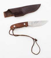 Vadásztőr, Misi gravírozással 23 cm, bőr tokkal