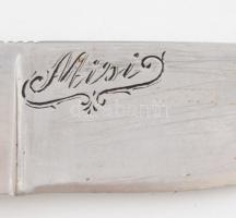 Vadásztőr, Misi gravírozással 23 cm, bőr tokkal