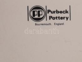 Purbeck pottery kerámia fali dísz jelzett. matricás d: 28 cm