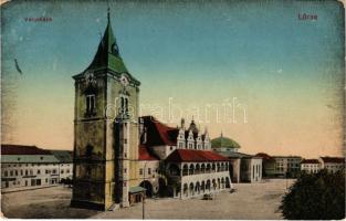 1910 Lőcse, Levoca; Városháza / town hall (kopott sarkak / worn corners)