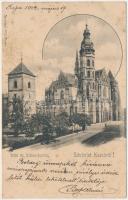 1902 Kassa, Kosice; Dóm és Urbán torony. Nyulászi Béla kiadása / cathedral, tower (fl)