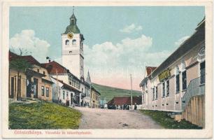 1915 Gölnicbánya, Göllnitz, Gelnica; Városháza és Takarékpénztár. Feitzinger Ede No. 1114. / town hall, savings bank (EB)