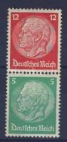Hindenburg füzetösszefüggés, Hindenburg relation from stamp booklet, Hindenburg Zusammendruck