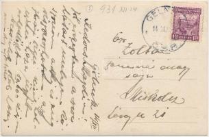 1931 Gölnicbánya, Göllnitz, Gelnica; látkép, zsinagóga / general view, synagogue