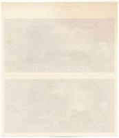 1945. 50P (2x) hátlapi fázisnyomat kettős ívben, ívszéllel T:AU felső szélen gyűrődések / Hungary 19...