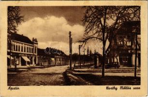 1941 Apatin, Horthy Miklós utca, autó / street, automobile