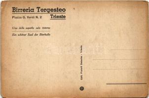 Trieste, Birreria Tergesteo. Piazza G. Verdi N. 2. / beer hall interior (EK)