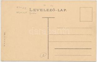 Budapest VIII. Rákóczi út, Nemzeti színház, villamosok, EMKE kávéház, Hotel Orient szálloda (EK)