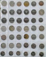 Vegyes, 370db-os magyar és külföldi érmetétel berakóban, közte 1943. 5P Al "Horthy Miklós szüle...