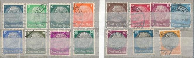 Deutsches Reich 1933-1936 2 db Hindenburg sor, összesen 31 klf bélyeg 2. és 4. vízjellel (Mi EUR 90.-)