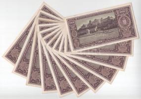 1945. 100P (11x) közeli sorszámok, közte sorsázmkövető pár "E 045 029603 - E 045 029664" é...