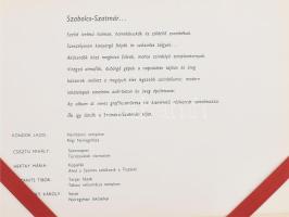 cca 1970 Szabolcs-Szatmár. Kondor Lajos, Csisztu Mihály, Hertay Mária, Rozanits Tibor és Vagyóczky K...