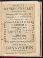 cca 1910-1920 Magyar Bankegyesület Rt. tagsági könyv, viseltes állapotban