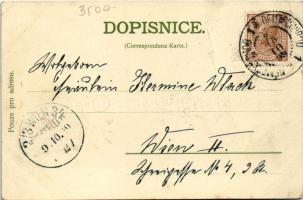 1899 (Vorläufer) Havlíckuv Brod, Nemecky Brod; Nemocnice, Havlíckuv dum, Skoly mestansé i obecné, Ra...