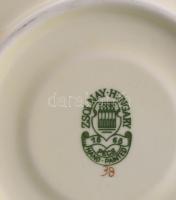 Zsolnay búzavirág mintás 6 személyes mokkás készlet. Kézzel festett, jelzett, hibátlan (mázrepedezés...