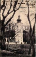 1912 Lednicróna, Lednicz-Rovne, Lednicz-Rownye, Lednické Rovne; Templom. Jos. Zlatkowsky kiadása / Kirche / church