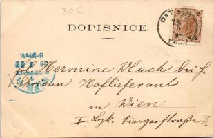 1899 (Vorläufer) Pacov, Dekansky chram, Ulice Myslikova / church, general view, street view. Art Nou...