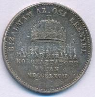 Osztrák-Magyar Monarchia / Bécs 1867A "Ferenc József koronázása Budán" Ag koronázási zseto...