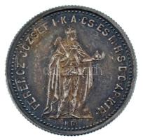 1892KB "Ferenc József megkoronázásnak 25. évfordulójára" Ag zseton. "FERENCZ JÓZSEF I K A CS ÉS M H S D O AP KIR / A KORONÁZÁS XXV. ÉVFORULÓJA ALKALMÁBÓL MDCCCXCII" Körmöcbánya (5,04g/22mm) T:AU patina / Hungary 1892KB "25th Anniversary of the Coronation of Franz Joseph" Ag jeton Kremnitz (5,04g/22mm) C:AU patina