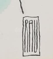 Rau Tibor (1934-2000), Mindennapi átváltozások. Erotikus karikatúra: vegyes technika, papír, jelzett...