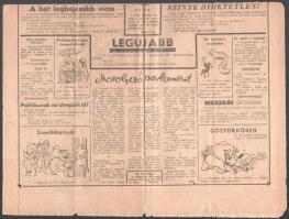 1947 Szabad száj II. évf. (50.) 22. sz., 1947. máj. 31., szakadásokkal, 4 p
