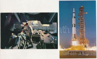 5 db MODERN űrhajós képeslap: Amerikai űrrepülés / 5 modern American astronauts and spaceshuttle mot...