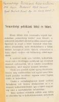 [Babes Emil] Argus: Nemzetiségi politikánk hibái és bűnei. Irta: ~. Bp., 1908. (Deutsch József ny.) 148p. Későbbi vászonkötésben, címlap nélkül