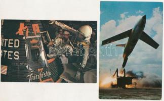 5 db MODERN űrhajós képeslap: Amerikai űrrepülés / 5 modern American astronauts and spaceshuttle mot...