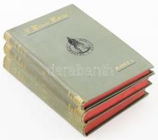 Ranke Lipót: A római pápák az utolsó négy században. Fordítja Lehr Albert (a III. kötetet Acsády Ignácz). I-III. /Az MTA könyvkiadó-vállalata/ Bp., 1886-1889. MTA. Athenaeum. 1 sztl. lev. + VIII + 441; VIII + 503 p.; 2 sztl. lev. + 279 p. Kiadói, Gottermayer-féle aranyozott egészvászon kötésben, festett lapszélekkel. Két kötet enyhén foltos lapokkal, de nagyon szép állapotban